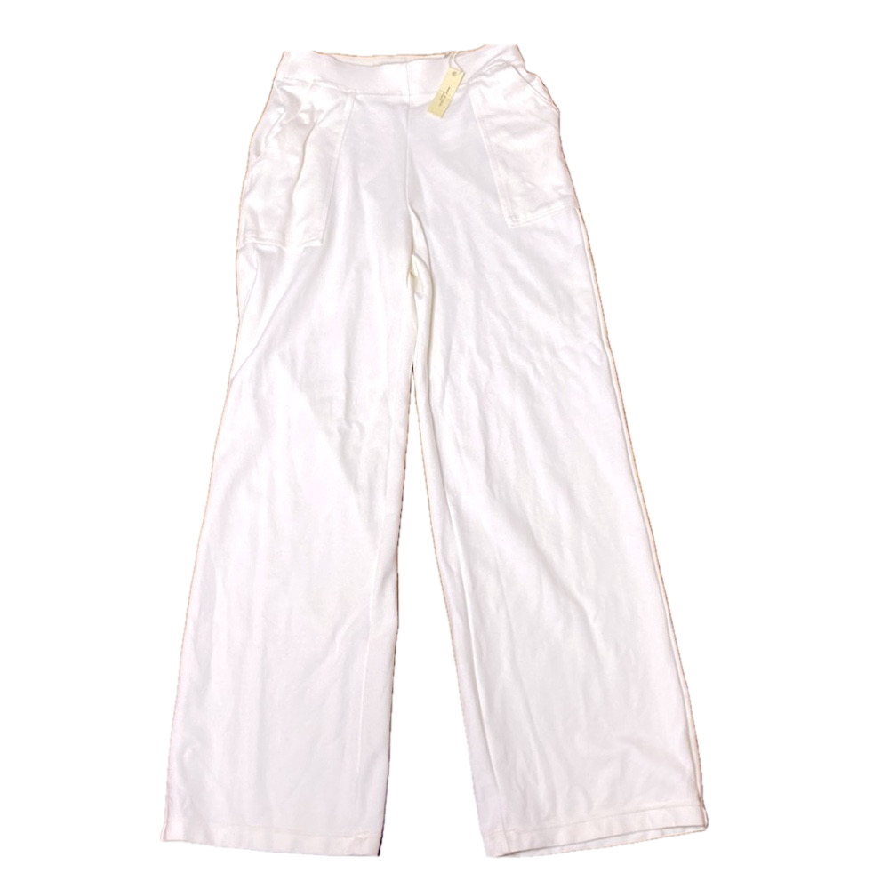 🌹 Max Studio 🌹 NWT Cream White Wide Leg Stretch Pants Tall